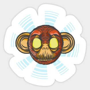 Ape Face Sticker